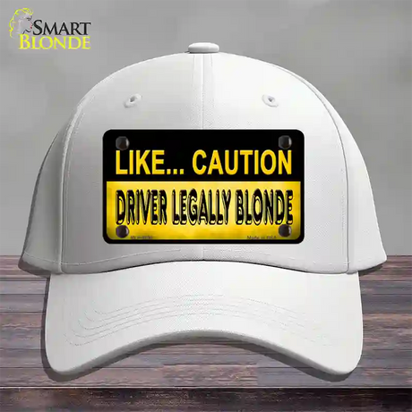 Driver Legally Blonde Novelty License Plate Hat Cotton / White