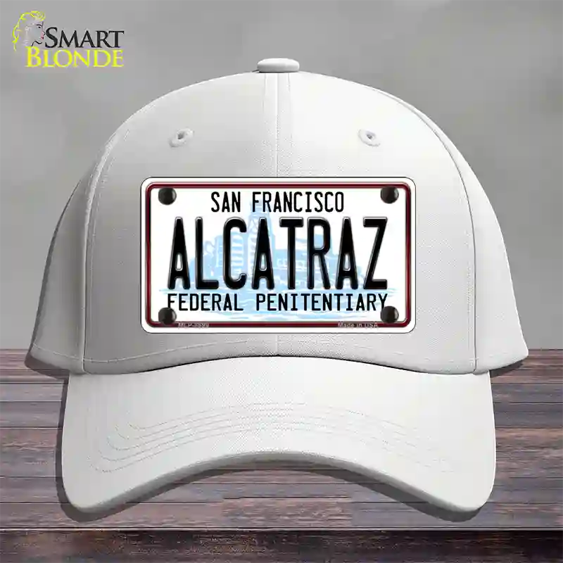 Alcatraz Novelty License Plate Hat Cotton / White