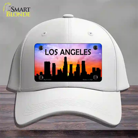 Los Angeles Silhouette Novelty License Plate Hat Cotton / White