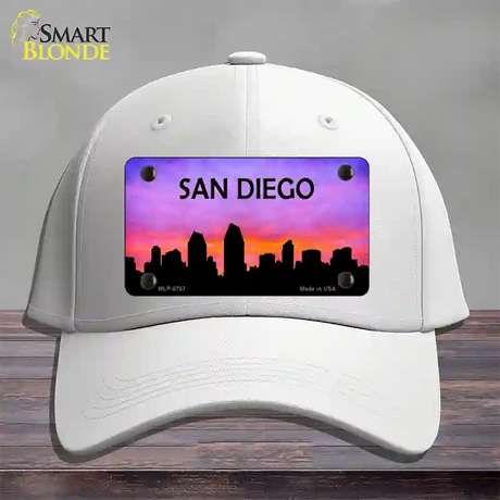 San Diego Silhouette Novelty License Plate Hat Cotton / White