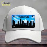 Houston Silhouette Novelty License Plate Hat Cotton / White