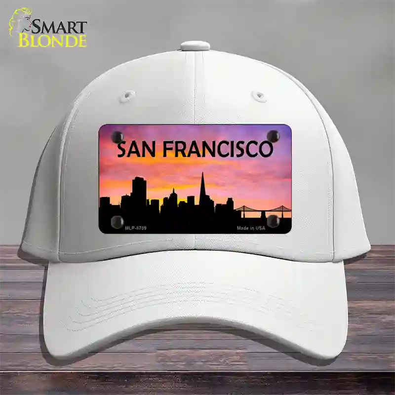 San Francisco Silhouette Novelty License Plate Hat Cotton / White