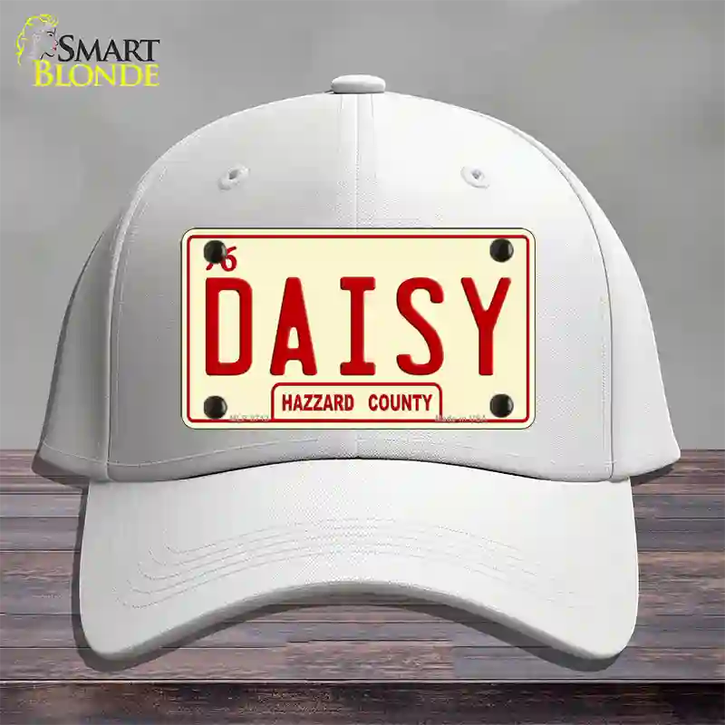 Daisy Novelty License Plate Hat Cotton / White