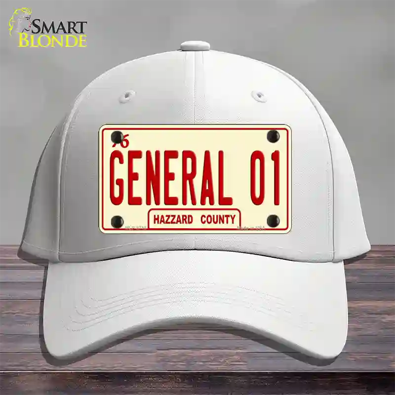 General 01 Novelty License Plate Hat Cotton / White