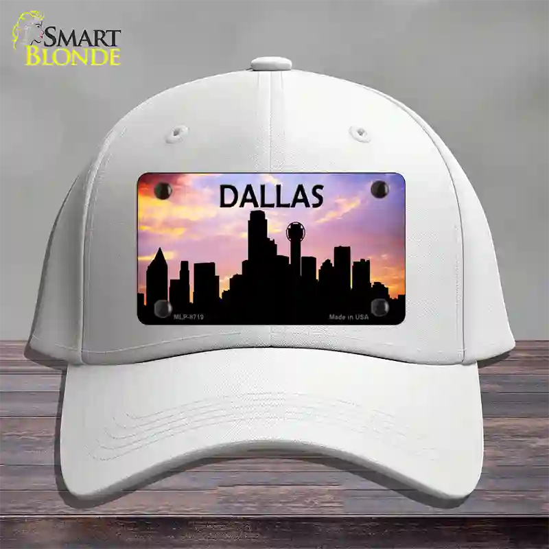 Dallas Silhouette Novelty License Plate Hat Cotton / White