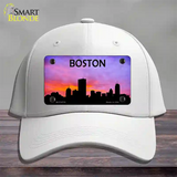 Boston Silhouette Novelty License Plate Hat Cotton / White