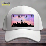 Seattle Silhouette Novelty License Plate Hat Cotton / White