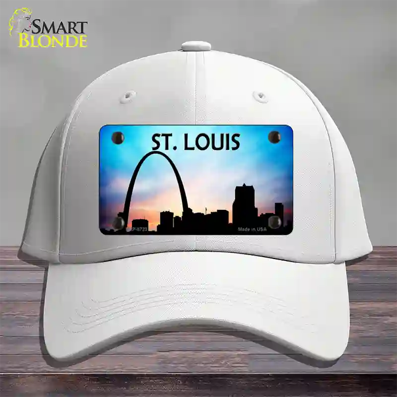 St Louis Silhouette Novelty License Plate Hat Cotton / White