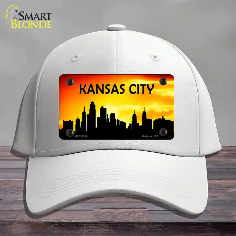 Kansas City Silhouette Novelty License Plate Hat Cotton / White