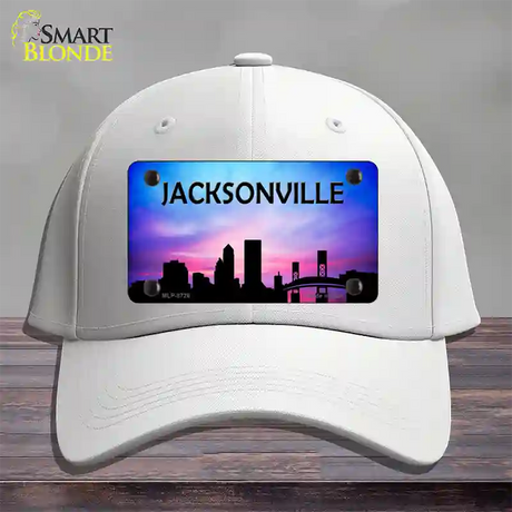 Jacksonville Silhouette Novelty License Plate Hat Cotton / White