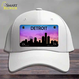 Detroit Silhouette Novelty License Plate Hat Cotton / White