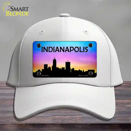 Indianapolis Silhouette Novelty License Plate Hat Cotton / White