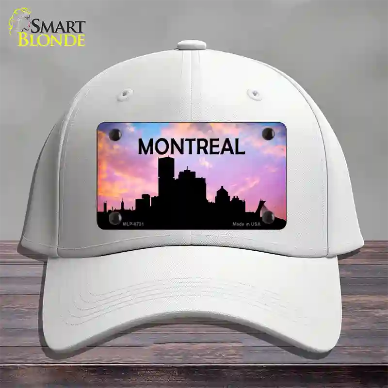 Montreal Silhouette Novelty License Plate Hat Cotton / White