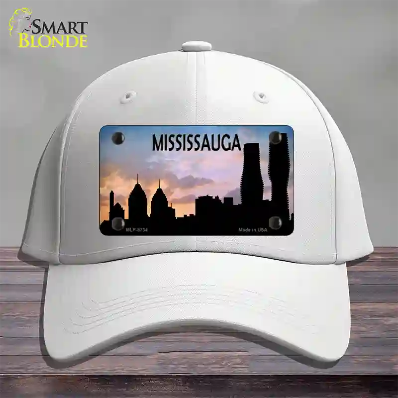 Mississauga Silhouette Novelty License Plate Hat Cotton / White