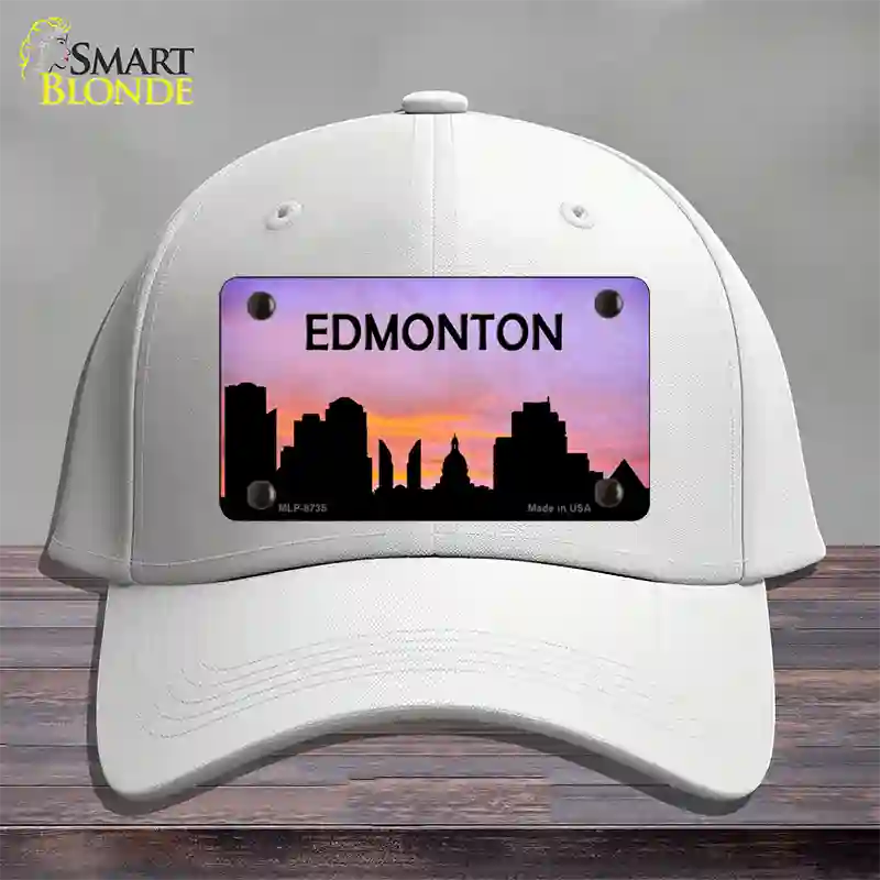 Edmonton Silhouette Novelty License Plate Hat Cotton / White