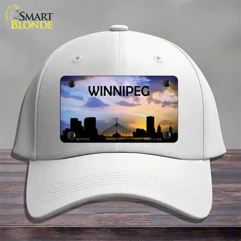 Winnipeg Silhouette Novelty License Plate Hat Cotton / White