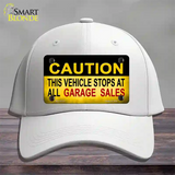 Caution Stops At Garage Sales Novelty License Plate Hat Cotton / White