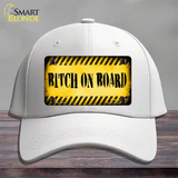 Bitch On Board Novelty License Plate Hat Cotton / White