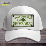 I Dont Do Drugs Novelty License Plate Hat Cotton / White