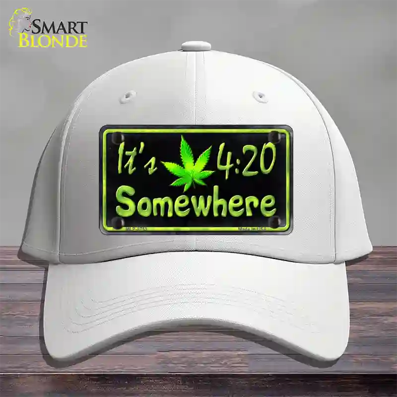 Its 4:20 Novelty License Plate Hat Cotton / White