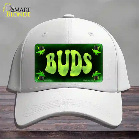 Buds Novelty License Plate Hat Cotton / White