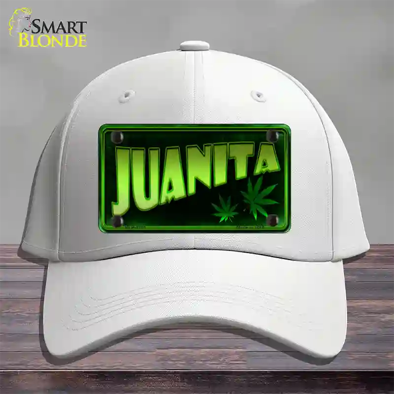 Juanita Novelty License Plate Hat Cotton / White