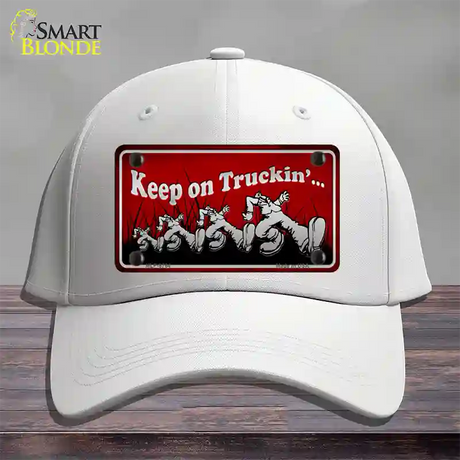 Keep On Trucking Novelty License Plate Hat Cotton / White