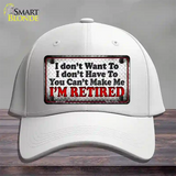 You Cant Make Me Novelty License Plate Hat Cotton / White