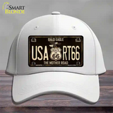 Bald Eagle Route 66 Novelty License Plate Hat Cotton / White