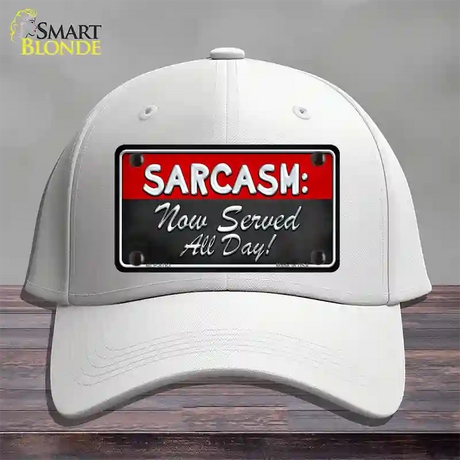 Sarcasm Novelty License Plate Hat Cotton / White