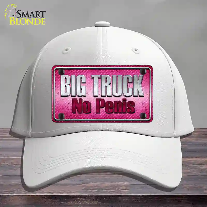 Big Truck No Penis Novelty License Plate Hat Cotton / White