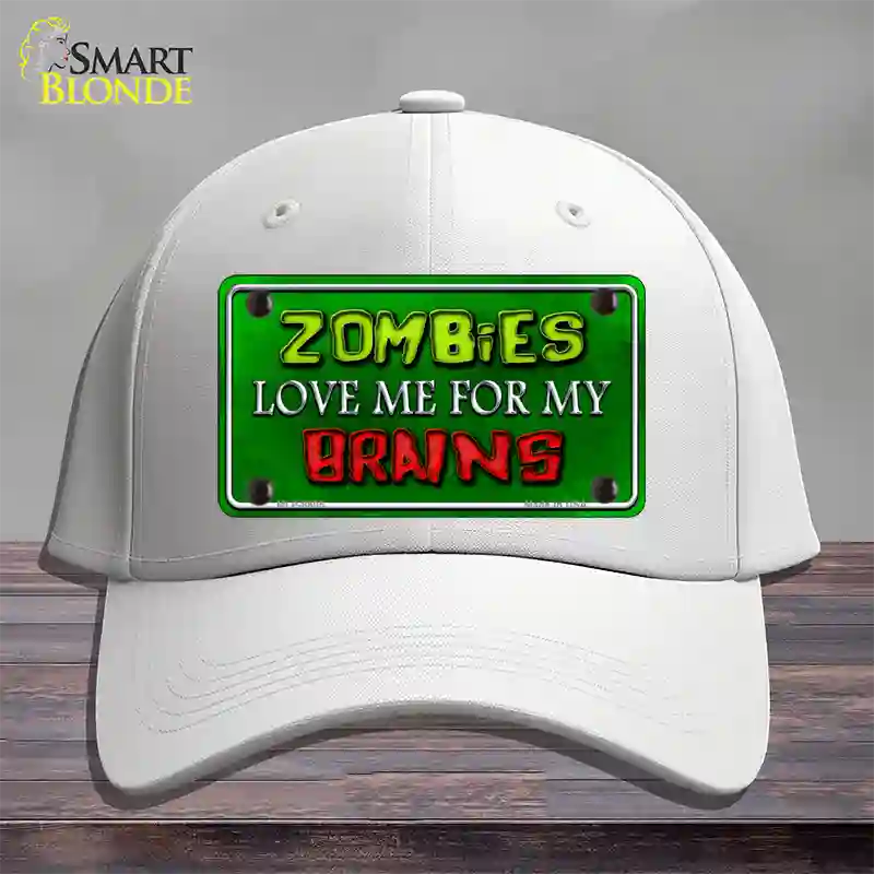 Zombies Love Me Novelty License Plate Hat Cotton / White