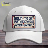 Drink And Drive Novelty License Plate Hat Cotton / White