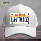 Manhattan Beach CA Novelty License Plate Hat Cotton / White