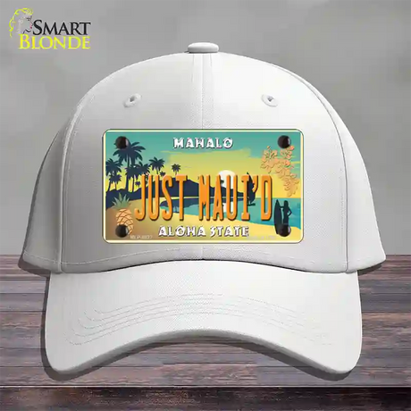 Just Mauid Vintage Novelty License Plate Hat Cotton / White