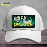 This Girl Loves Oregon Novelty License Plate Hat Cotton / White