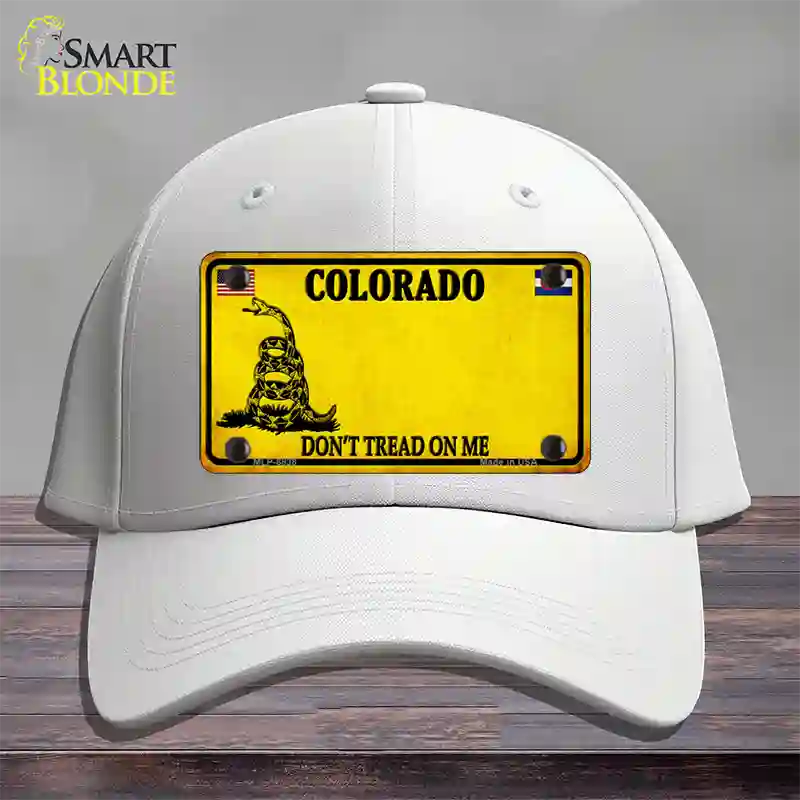 Colorado Dont Tread On Me Novelty License Plate Hat Cotton / White