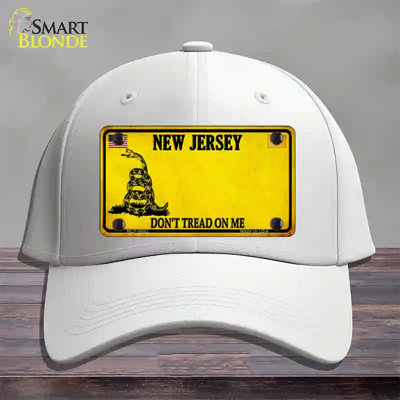 New Jersey Dont Tread On Me Novelty License Plate Hat Cotton / White