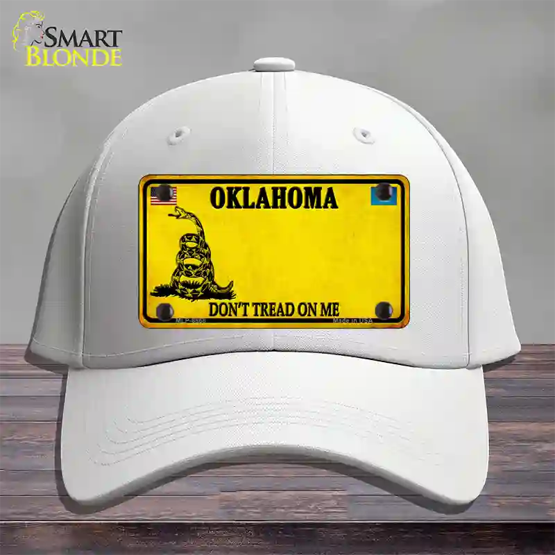 Oklahoma Dont Tread On Me Novelty License Plate Hat Cotton / White