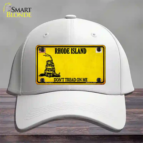 Rhode Island Dont Tread On Me Novelty License Plate Hat Cotton / White