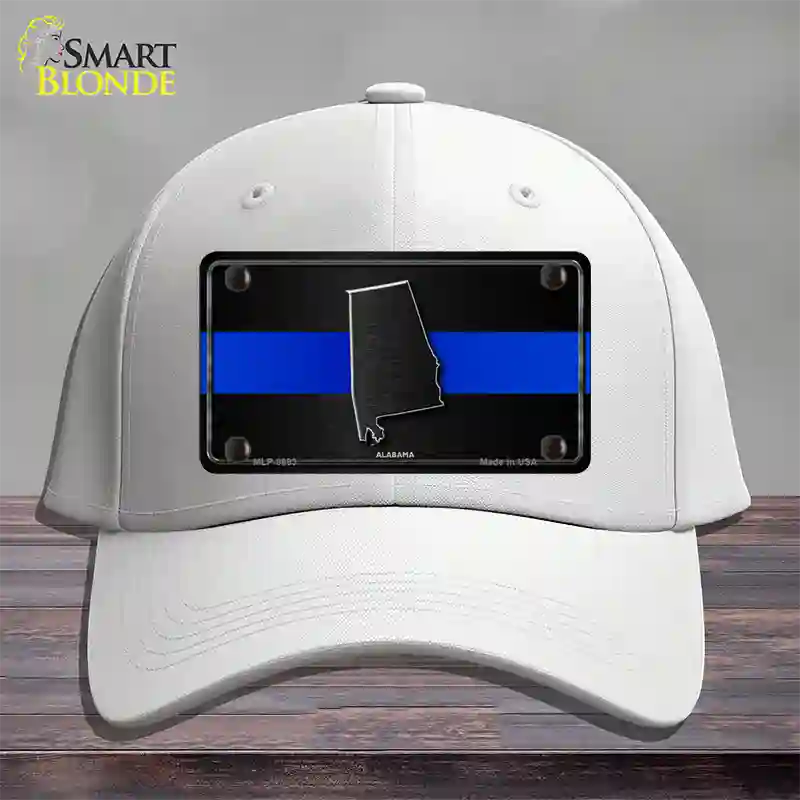 Alabama Thin Blue Line Novelty License Plate Hat Cotton / White