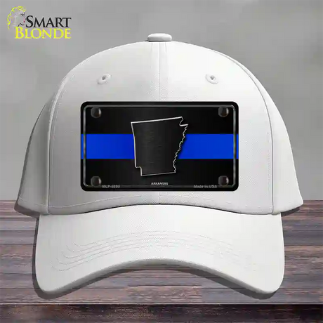 Arkansas Thin Blue Line Novelty License Plate Hat Cotton / White