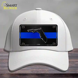 Florida Thin Blue Line Novelty License Plate Hat Cotton / White