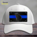 Georgia Thin Blue Line Novelty License Plate Hat Cotton / White