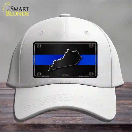 Kentucky Thin Blue Line Novelty License Plate Hat Cotton / White