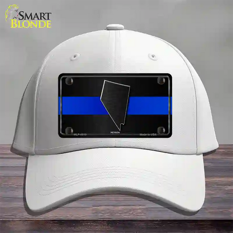 Nevada Thin Blue Line Novelty License Plate Hat Cotton / White