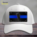 Rhode Island Thin Blue Line Novelty License Plate Hat Cotton / White