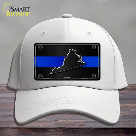 Virginia Thin Blue Line Novelty License Plate Hat Cotton / White