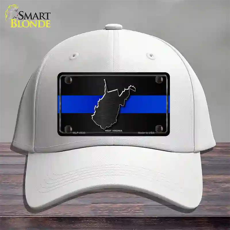 West Virginia Thin Blue Line Novelty License Plate Hat Cotton / White