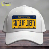 Statue of Liberty New York Novelty License Plate Hat Cotton / White